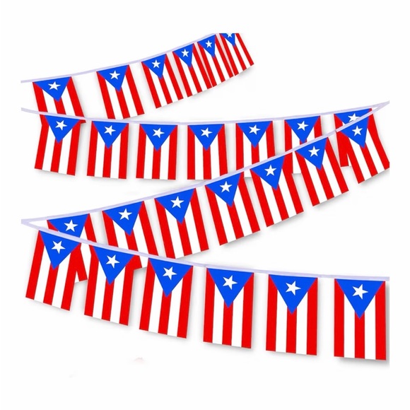 Puerto Rico Flag String Banner - Picture 1 of 4